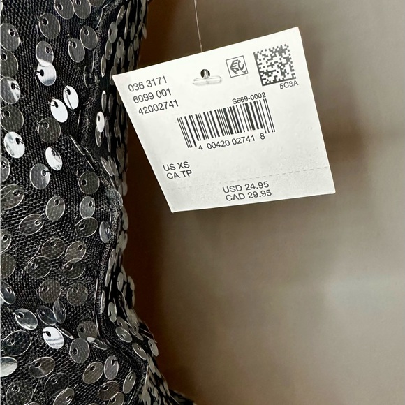 NWT black sequin tank top from American Eagle outfitters - Picture 8 of 8